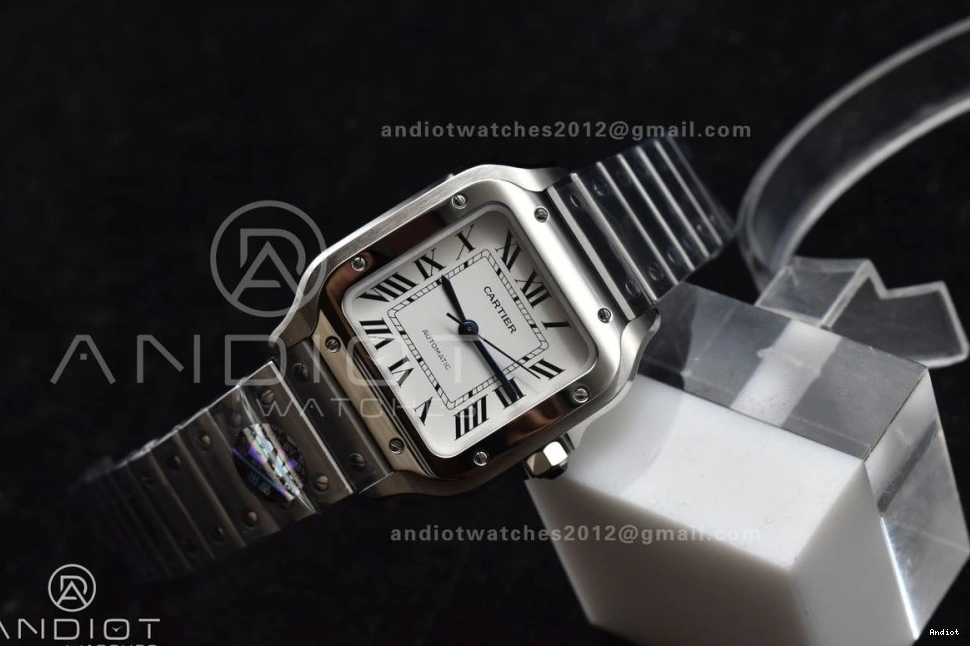 35mm SS Edition MIYOTA Best Cartier V2 Santos Bracelet SmartLinks BVF 9015 SS de White on 1:1 Dial 0109